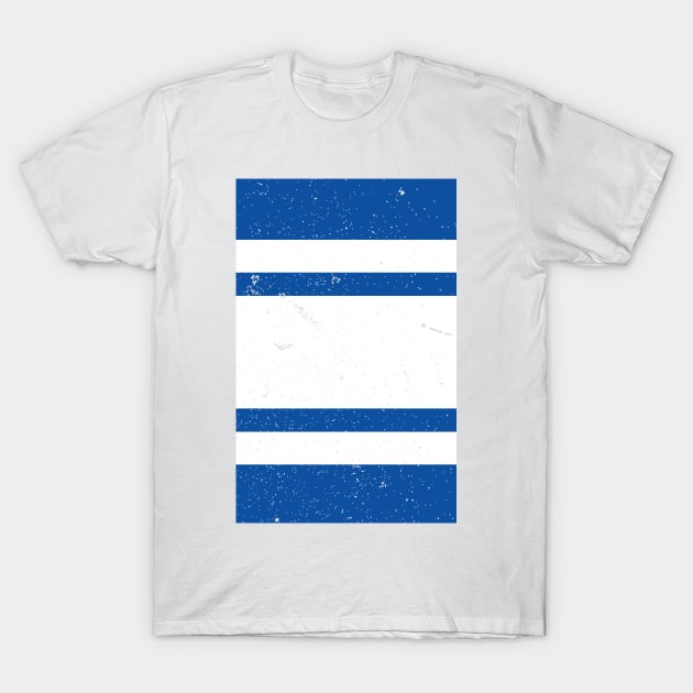 Tranmere Varsity Retro Away Blue & White Design T-Shirt by Culture-Factory